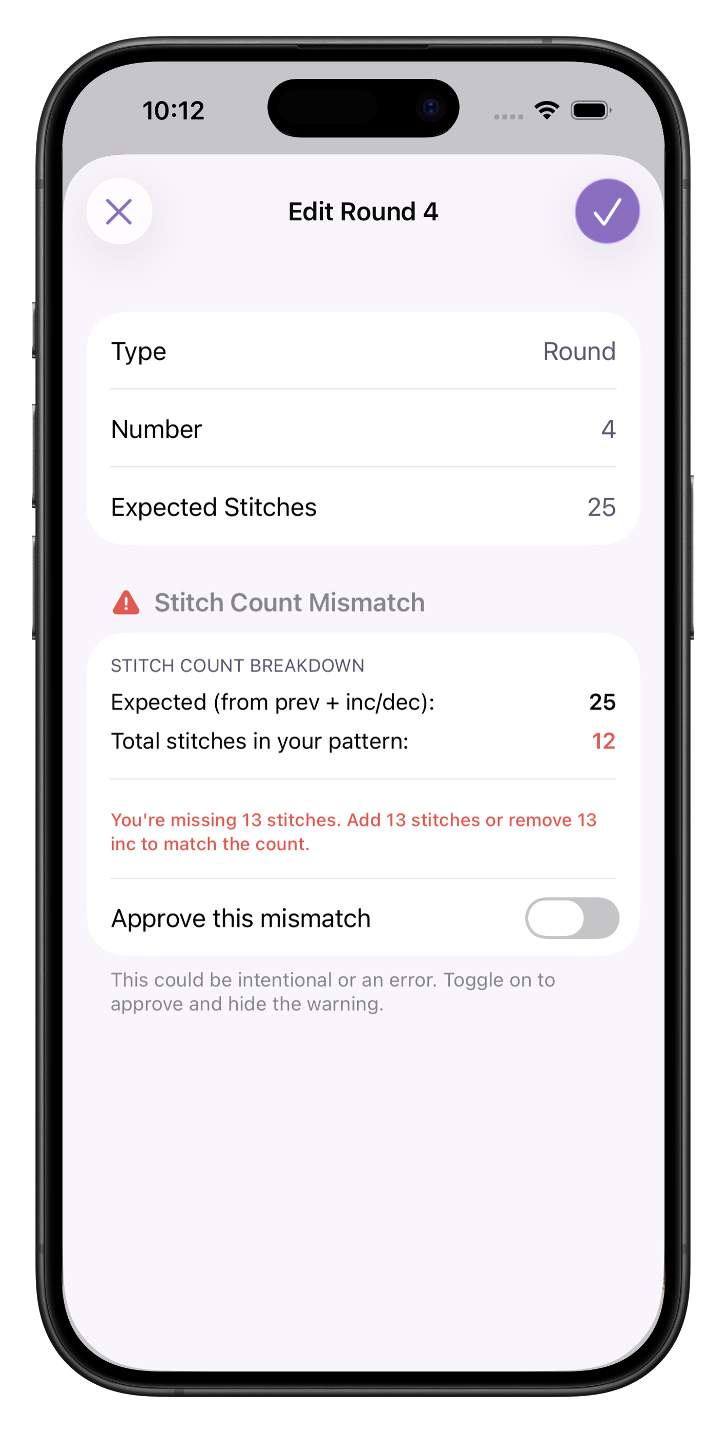 Smart Stitch Counting